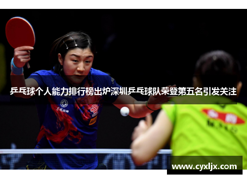 乒乓球个人能力排行榜出炉深圳乒乓球队荣登第五名引发关注