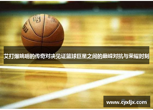 艾打爆姚明的传奇对决见证篮球巨星之间的巅峰对抗与荣耀时刻